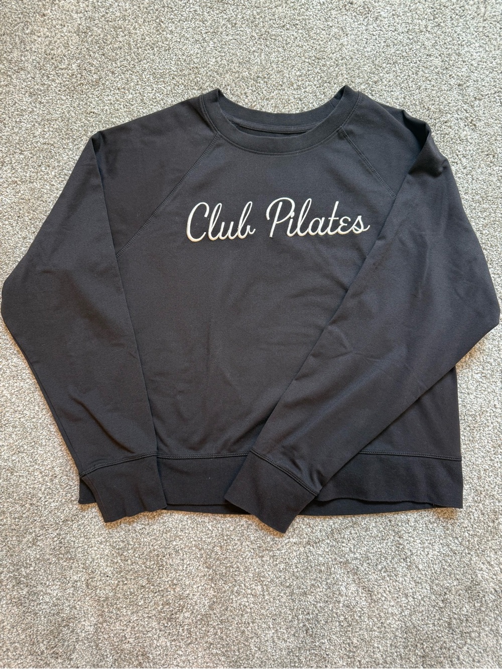 Club Pilates Black Logo Sweatshirt - Women's Casual Pullover